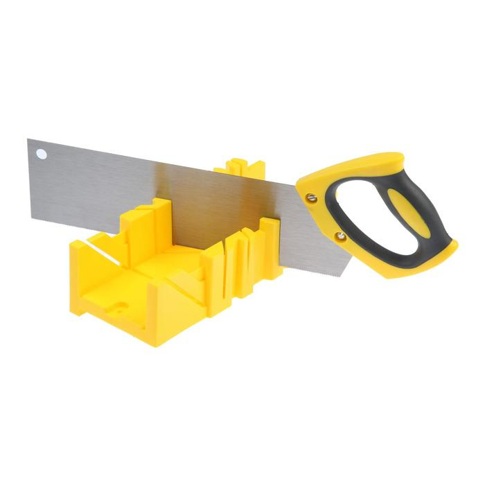 Стусло с ножовкой ТУНДРА, стусло 22.5 45 90&deg;, 300 х 80 мм, ножовка 350 мм, 12 TPI