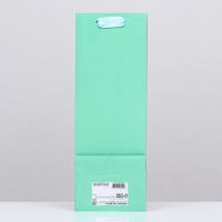 Пакет под бутылку &laquo;Бирюзовый&raquo; 13 x 36 x 10 см, 1 шт.