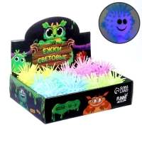 Мяч детский резиновый ёжка световой &laquo;Улыбака&raquo;, цвета МИКС, в шоубоксе