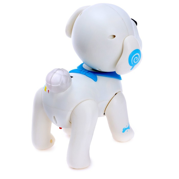 Робот собака &laquo;Милый щенок&raquo;, программируемый, на пульте управления, интерактивный: реагирует на хлопки, звук, свет, на батарейках, на русском языке