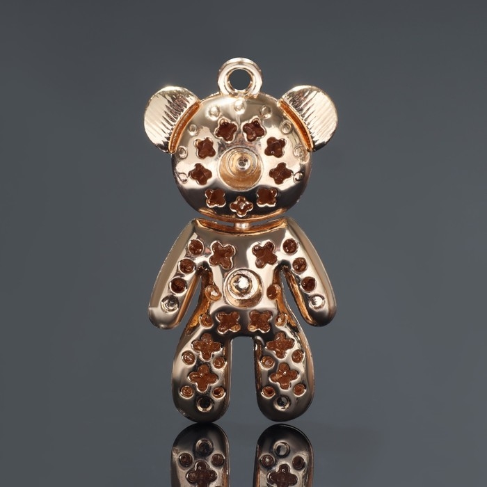 Подвеска &laquo;Мишка&raquo;, цвет белый в золоте