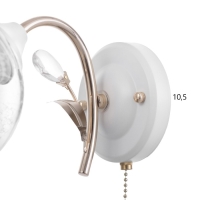 Бра "Фурия" 1х60Вт Е27 Золото, белый