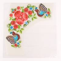 Термотрансфер &laquo;Кокошник. Городецкая на жёлтом&raquo;, набор 5 шт.