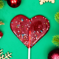 Новый год. Карамель леденцовая на палочке, с декором, "Конфетти", МИКС, 40 г