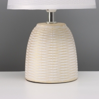 Лампа настольная "Плетение" 1х40Вт Е14 белый 20х20х34см