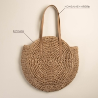 Сумка женская SL Home, ручное плетение, хлопок, длина ручек 30 см, 45&times;43 см