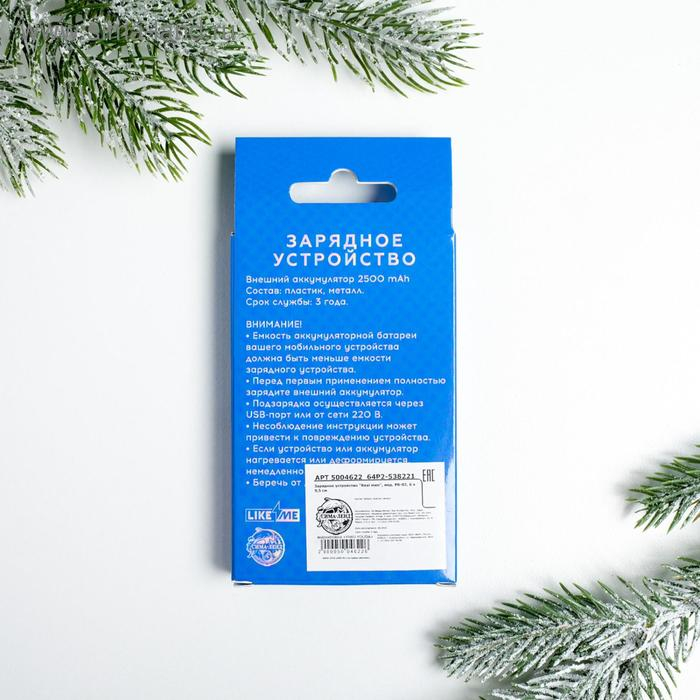 Новогоднее зарядное устройство &laquo;Real men&raquo;, 2500 mAh