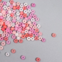 Бисер стекло 8/0 "Матовый полупрозрачный. Меланж красный" 10 гр