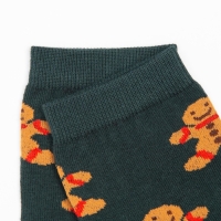 Носки женские «Печеньки» цвет тёмно-зелёный, размер 23-25 Носки женские «Печеньки» цвет тёмно-зелёный, размер 23-25