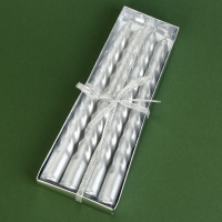 Новогодние свечи витые &laquo;Новый год: Поверь в мечту&raquo;, без аромата, набор 4 шт, высота 15 см