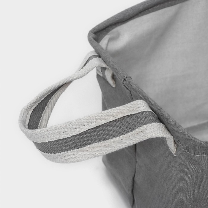 Корзина для хранения с ручками LaDо́m, 28&times;20&times;17 см, цвет серый