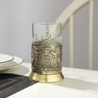 Набор для чая «Глава семьи», 3 предмета: подстаканник d=65 мм, стакан, открытка Набор для чая «Глава семьи», 3 предмета: подстаканник d=65 мм, стакан, открытка