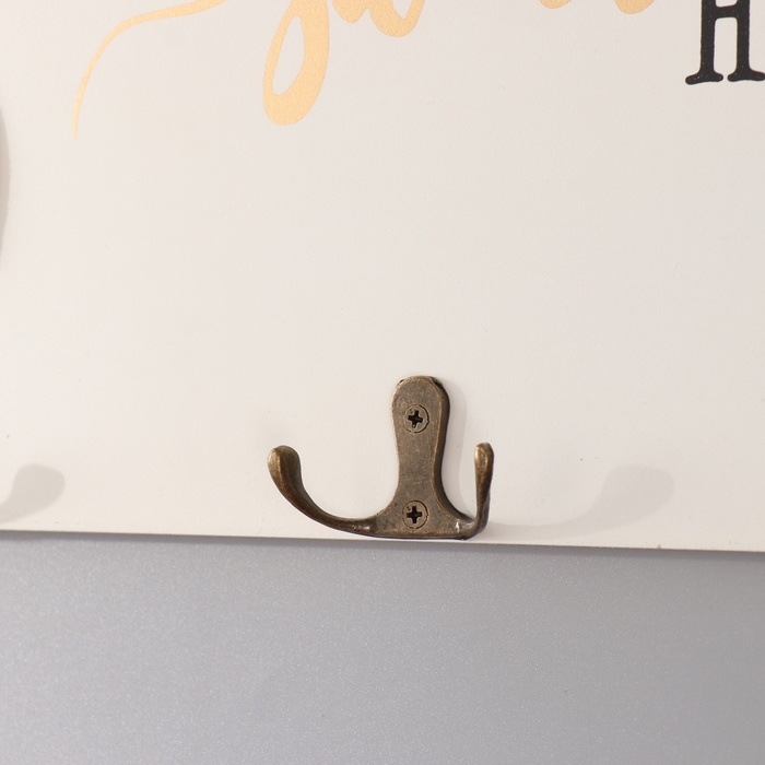 Крючки декоративные дерево Крючки декоративные дерево "Дом, милый дом. Сердце" с золотом 30х15 см