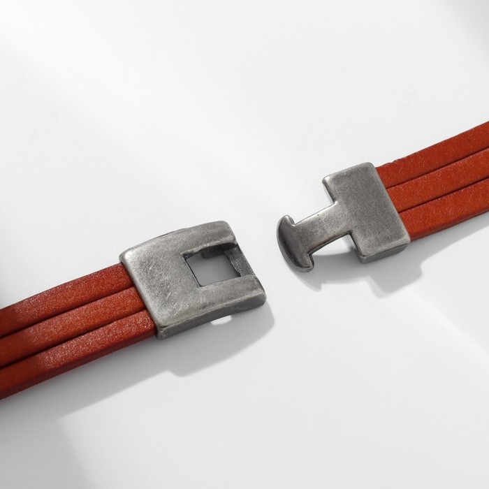 Браслет кожа &laquo;Миллениум&raquo; 3 ряда, цвет коричневый