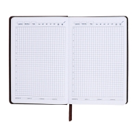 Ежедневник недатированный, А5, 140л, клетка, обл.кожзам, Зеленый Ежедневник недатированный, А5, 140л, клетка, обл.кожзам, Зеленый