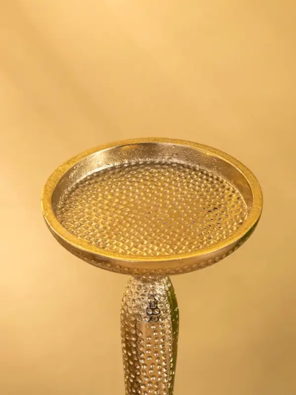 Подсвечник "Звездная пыль" алюминий 9,5х9,5х29,5 см