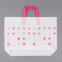 Пакет с петлевой ручкой "Сердечки" 40 х 30 х 8 см  80 мкм