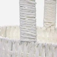 Набор корзин 3 шт пластик 25х17х11 22х14х9 19х10х7 см ручка h=10 см белый овал