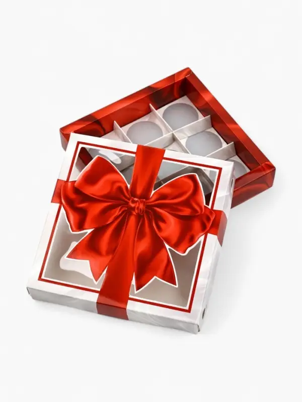 Коробка под 9 конфет со скретч-слоем &laquo;Бант&raquo;, 14.5 х 14.5 х 3.5 см