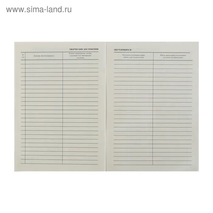 Журнал учёта работы педагога дополнительного образования в объединении (секции, клубе, кружке) А4, 20 листов, обложка офсет 120 г/м&sup2;, блок писчая бумага 60 г/м&sup2;