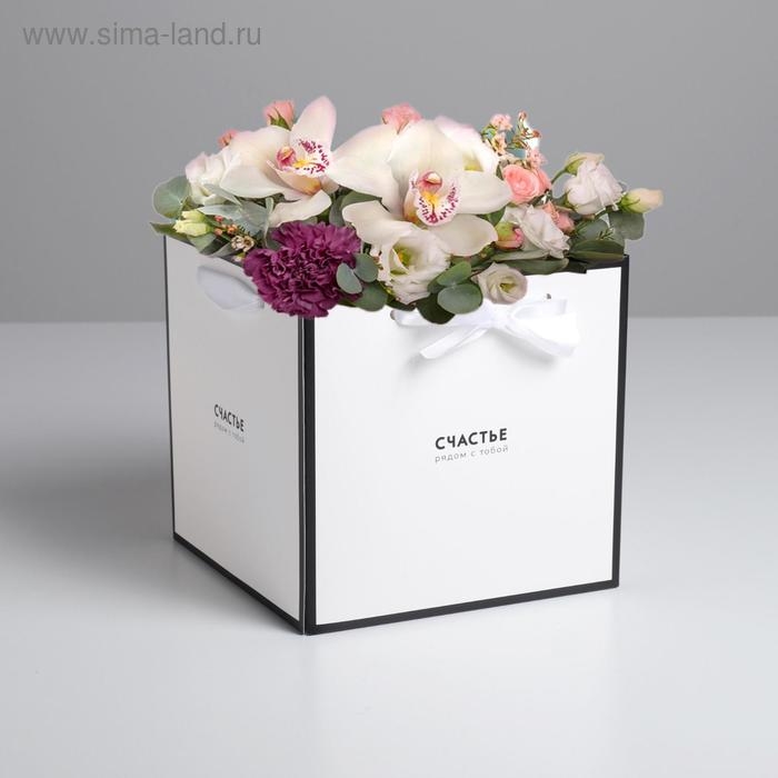 Пакет-коробка &laquo;Счастье рядом&raquo;, 19 х 19 х 19 см