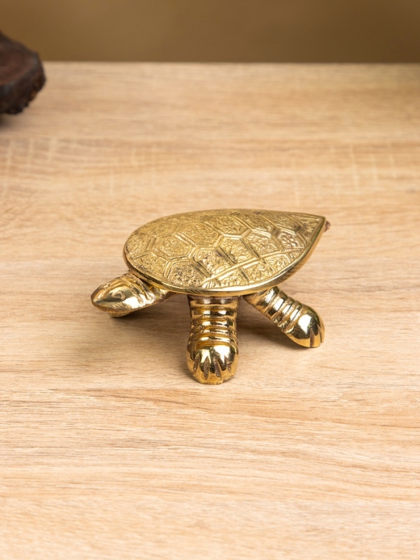 Сувенир-шкатулка "Черепаха в ромбики" латунь 10х6х3 см