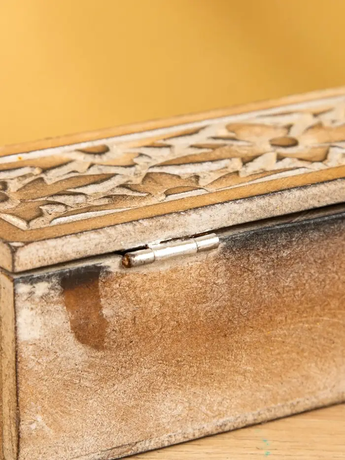 Шкатулка "Цветы" 20х7х6 см, МДФ