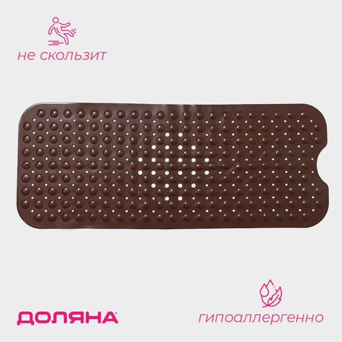 Коврик противоскользящий на присосках Доляна &laquo;Пузырьки&raquo;, 39&times;101 см, цвет МИКС