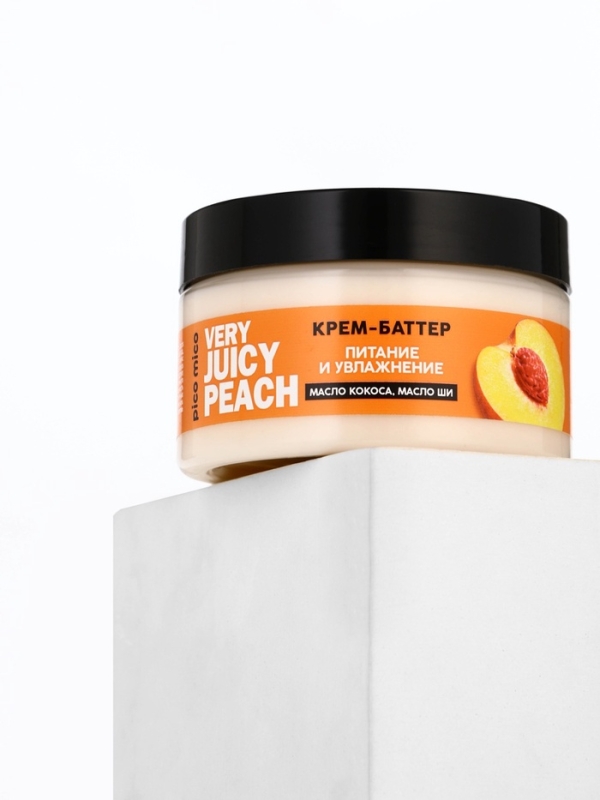 Крем-баттер для тела Very juicy peach, питание и увлажнение, с ароматом персика, 250 г, PICO MICO Крем-баттер для тела Very juicy peach, питание и увлажнение, с ароматом персика, 250 г, PICO MICO