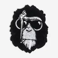 Термоаппликация &laquo;Обезьяна в очках&raquo;, 9&times;7 см, чёрная