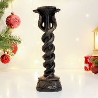 Подсвечник "Змея" 9см, антик