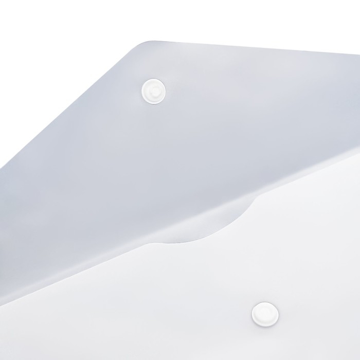 Набор папок-конвертов на кнопке 5 штук, А4, 120 мкм, Calligrata, прозрачные, белые