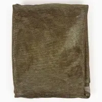 Лоскут трикотаж сетка, мелкая кольчуга золото на черном 100*150см