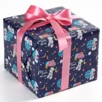 Бумага упаковочная глянцевая &laquo;Космос&raquo;, 70х100 см