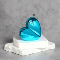 Флакон для парфюма «Сердце», стеклянный, с распылителем, 25 мл, цвет голубой Флакон для парфюма «Сердце», стеклянный, с распылителем, 25 мл, цвет голубой