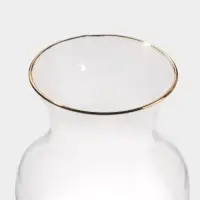 Ваза &laquo;Миа&raquo;, 20&times;10.5 см, стекло, прозрачно-золотая