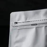 Пакет восьмишовный с отрывным замком, белый, матовый, 13,5 х 26 + 7,5 см