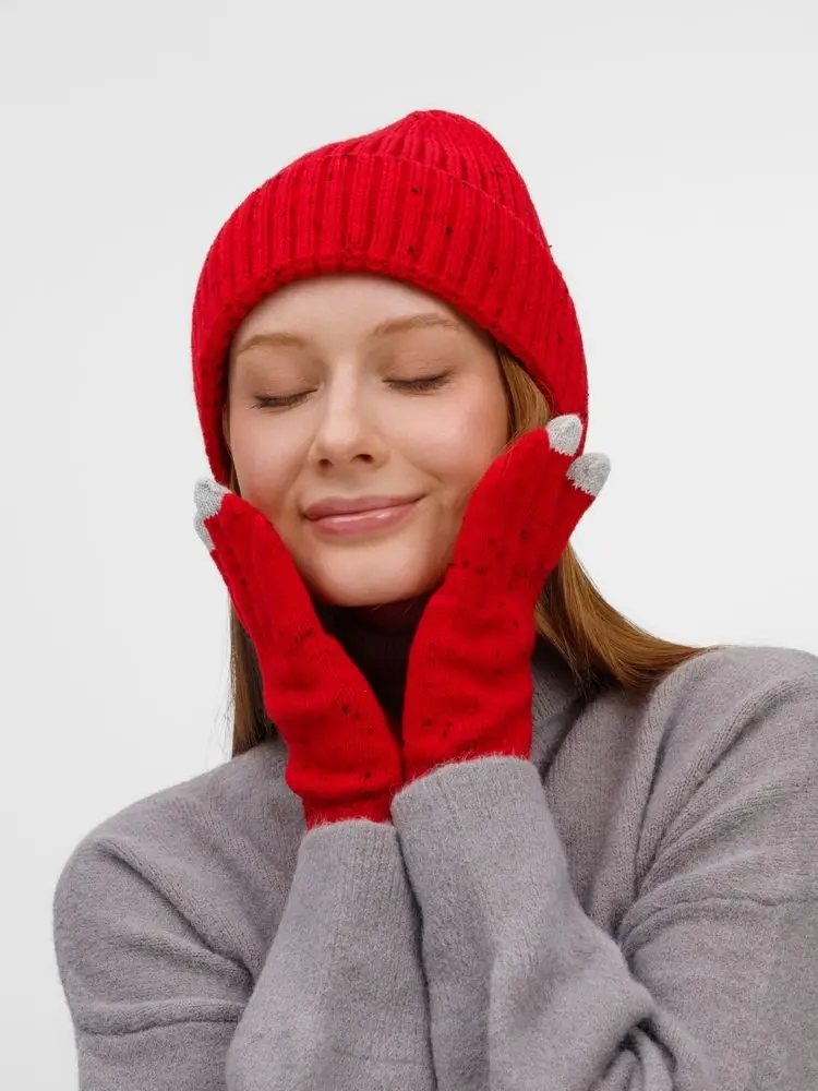 Перчатки сенсорные Spotti Senso, красные, размер L/XL