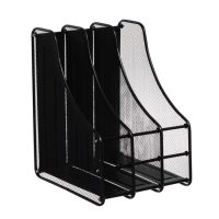 Лоток вертикальный для бумаг, 3 отделения, металлическая сетка, черный Лоток вертикальный для бумаг, 3 отделения, металлическая сетка, черный