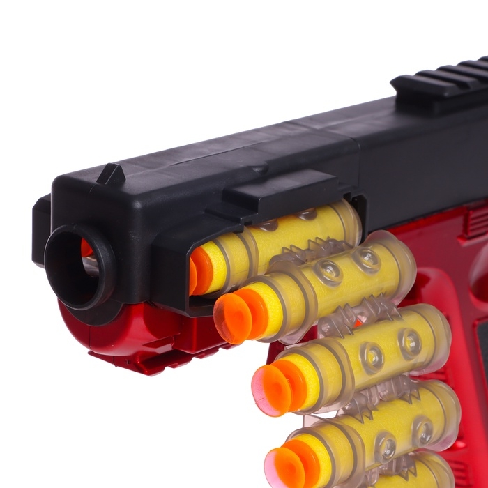 Пистолет &laquo;Глок&raquo;, стреляет мягкими пулями, ленточная подача