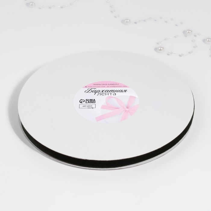 Лента бархатная, 10 мм, 18 ± 1 м, цвет зелёный №165 Лента бархатная, 10 мм, 18 ± 1 м, цвет зелёный №165