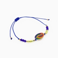 Браслет-оберег &laquo;Глазик&raquo; ракушка (неделимая фасовка 12 шт., цена за шт.), цветной в золоте