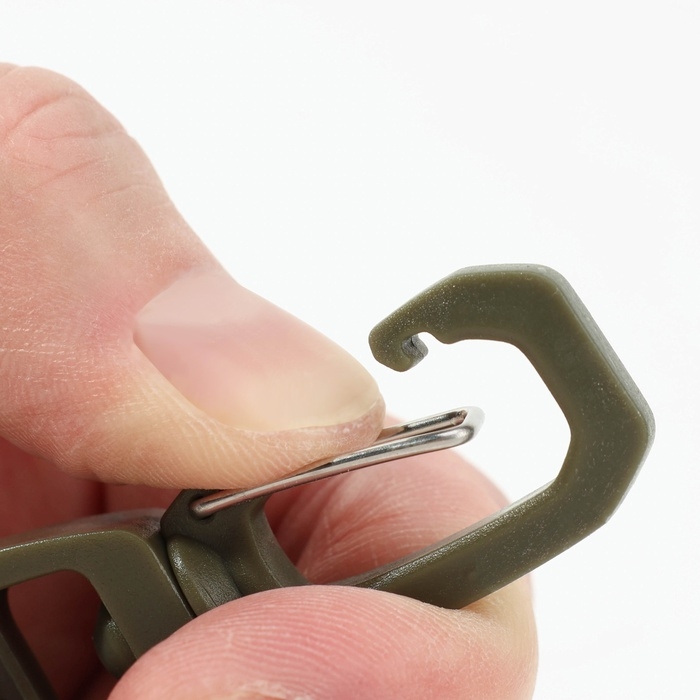 Карабин туристический, универсальный, хаки, 10.5 см