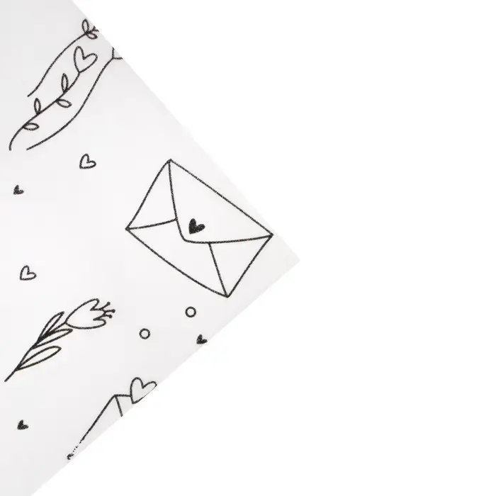 Бумага упаковочная тишью &laquo;Контурные ветки&raquo;, 50 х 70 см