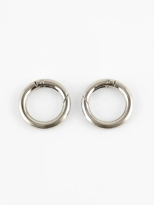Кольца-карабины 7гр d20/28мм 4мм (наб 2шт цена за наб) серебряный TR