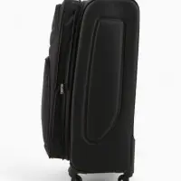 Чемодан 28", Текст, 47*29*77, отд на молнии, 2 нар/карм, увелич, код замок, 4 колеса, черный   10872