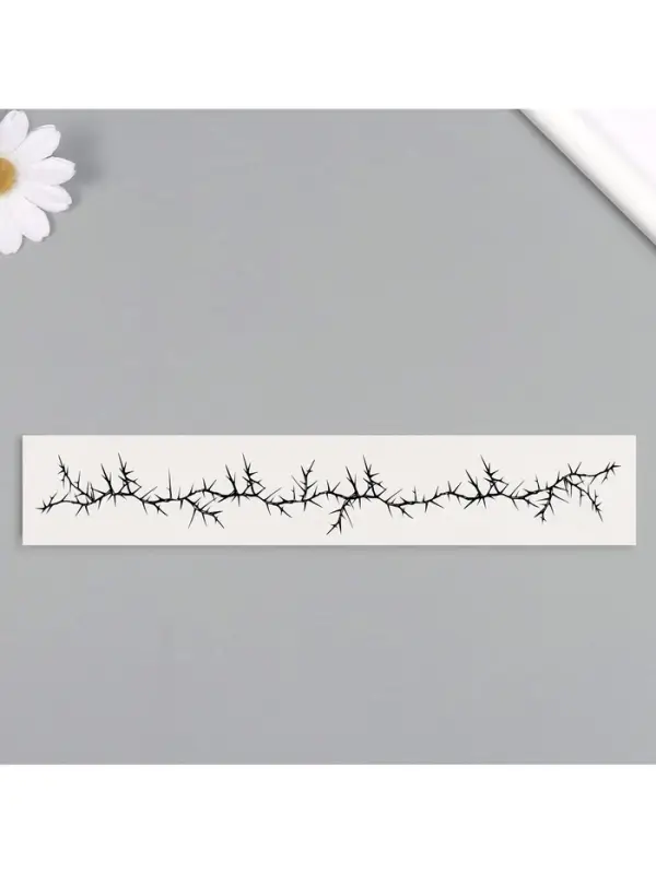 Переводная тату на тело чёрная &laquo;Браслет. Шипы&raquo;, 20&times;3 см