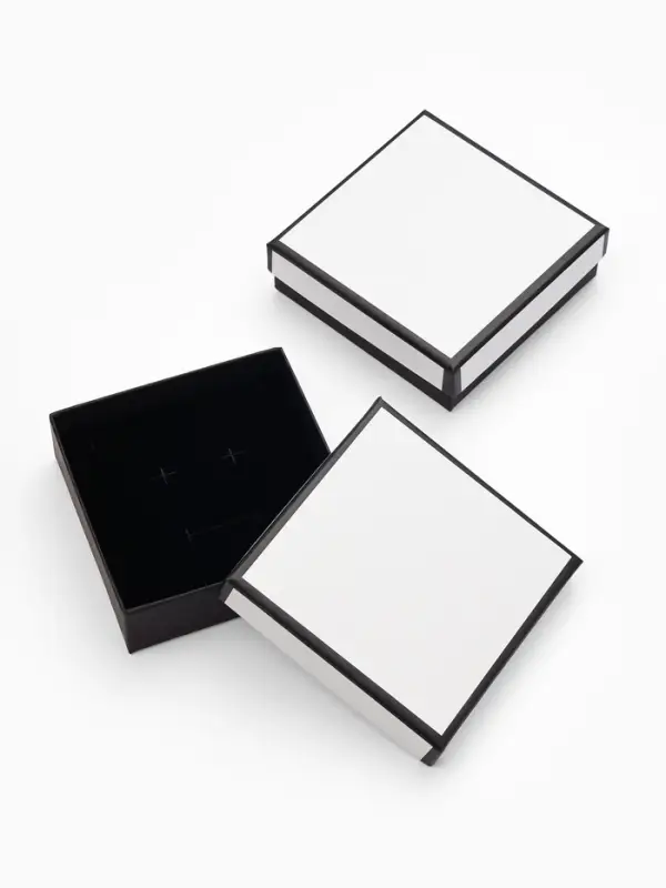 Коробочка подарочная под набор "Стиль", 9*9 см, цвет чёрно-белый