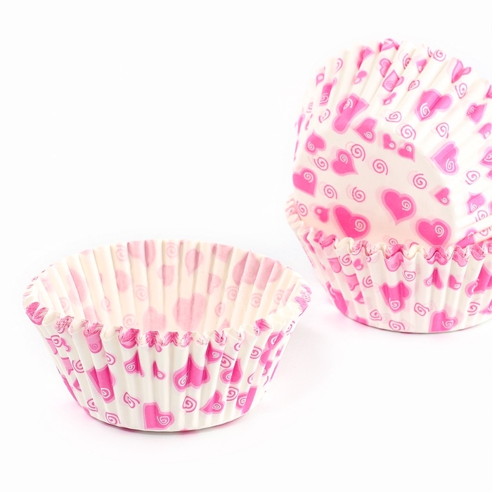 Тарталетки бумажные &laquo;Сердечки&raquo;, 50 шт.