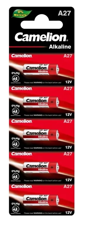 Батарейка Camelion LR27/A27/MN27 BL5 Alkaline 12V 0%Hg